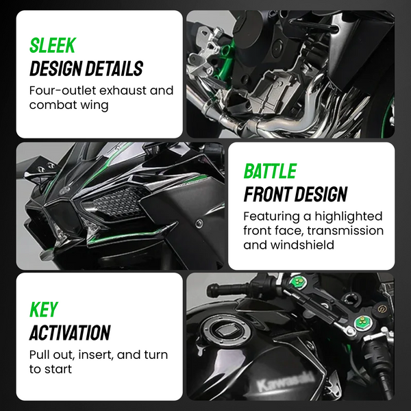 1:6 Kawasak Ninja H2R - With Smoke